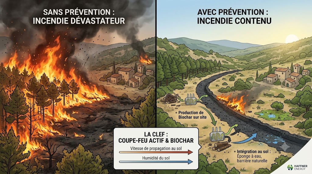 Le biochar décarbonise et fait coupe-feux